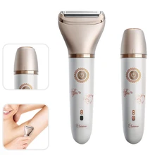 1 Набор электрической бритвы многофункциональная 2 в 1 портативная электрическая Водонепроницаемая бритва для удаления волос на теле бритва для женщин
