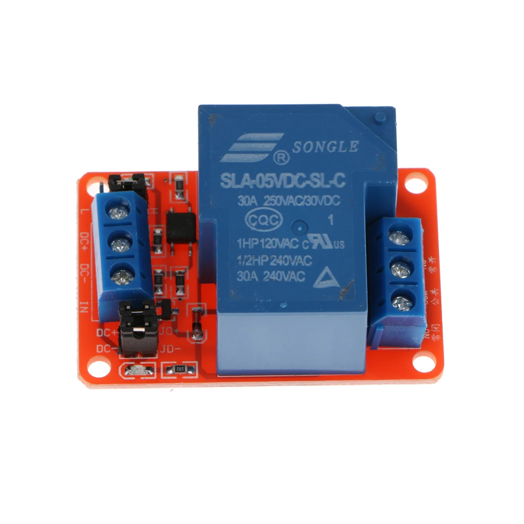 

DC 5/12/24V 30A 1 Channel Relay Board Module Optocoupler LED for Arduino PiC ARM AVR