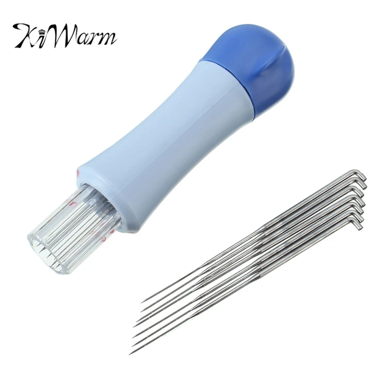 KiWarm Needle Felting Handle Clover with Seven Needles Wool Tool