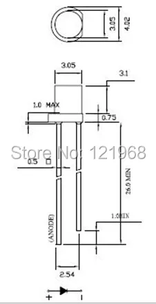 CE& ROSH) Круглый 3 мм плоский Топ оранжевый dip led 600-610nm диффузный свет Диод 3 мм индикатор led 2,0-2,2 в