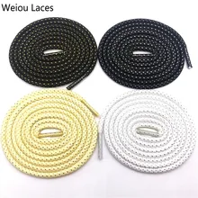 30 пар/лот) Weiou перламутровые металлические золотые круглый серебряного цвета шнурки из веревки блестящие мерцающие шнурки для обуви для вечернего платья