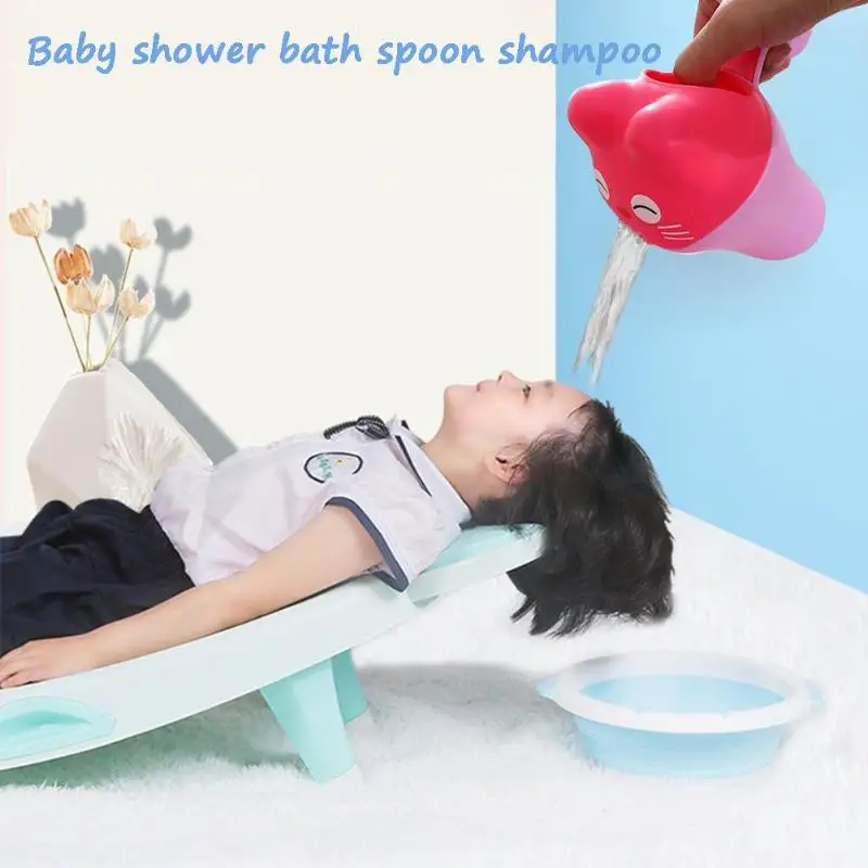 Newborn Baby Cartoon Bathing Cups Kid Shower Shampoo Cup Bailer Baby Shower Water Spoon Bath Wash Cup Newborn Baby Cartoon Bathing Cups Kid Shower Shampoo Cup Bailer Baby Shower Water Spoon Bath Wash Cup