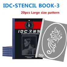 20 шт. трафареты для блестящих татуировок, шаблон для рисования для девочек и детей, трафареты для аэрографического татуажа с Цветочным Рисунком бабочки-3