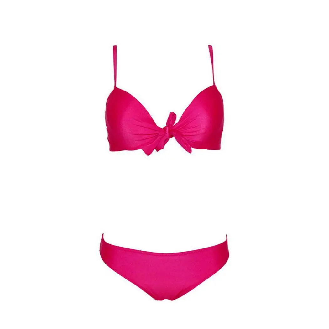 

2019 Sexy Halter Women Bikini Fashion Sleeveless Pleated Bowknot Beach Swimwear