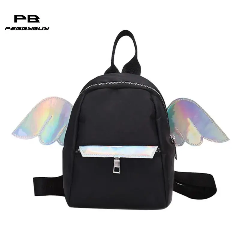 

Women Wing Butterfly Cute Backpack Teenager Girls School Nylon Rucksack female Mini bagpack mochila feminina sac a dos femme