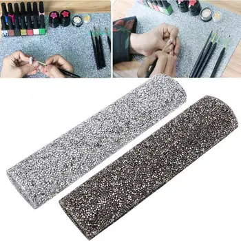 

Nails Manicure Mat Reusable Table Pad with Rhinestone Nail Art Beauty Accessory 2 Colors Manicure Machine