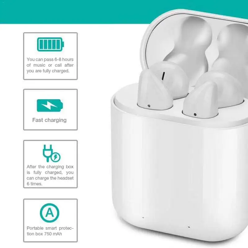 

Mini TWS Bluetooth Wireless Earphones Earbuds With Charging Box Portable Waterproof Sports Headsets For All Smart Mobile Phone