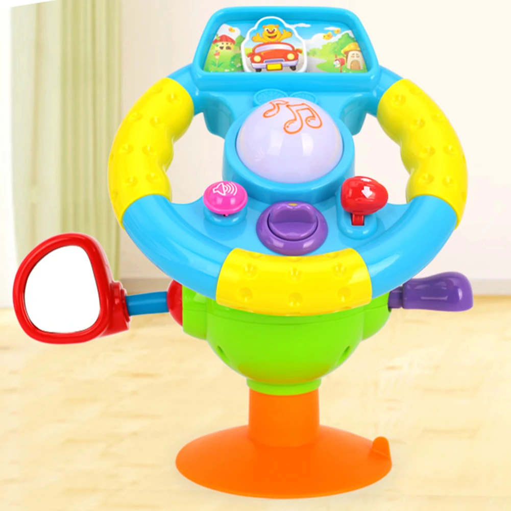 女の子駆動シミュレーション学習おかしいミニステアリングホイールおもちゃホーンギフト音楽車ミラー早期教育少年ベビーキッズ Toy Musical Instrument Aliexpress