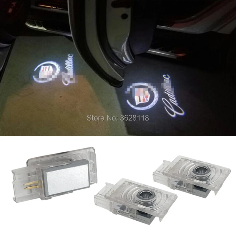 Door Lights Cadillac Compatible Logo Car Lighting Entry Ghost Shadow Projector Laser Bright LEDs Emblem Welcome Lamp | Автомобили и