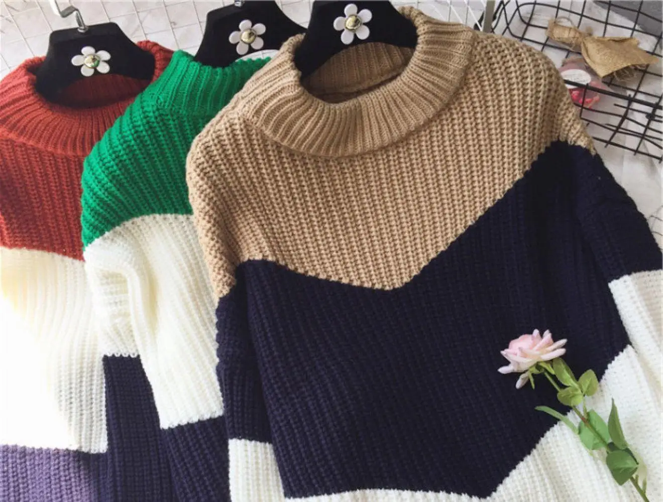 2019 Winter Pull Sweaters Women Fashion Loose Jumpers Korean Pullovers Knitting Pullovers Thick Christmas Sweater Unif
