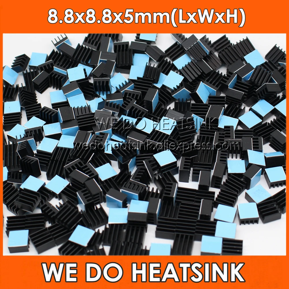 10 шт. алюминиевые радиаторы 8 8x8 8x5 мм с теплопроводной лентой 3M 8810|heatsink 10pcs|heat