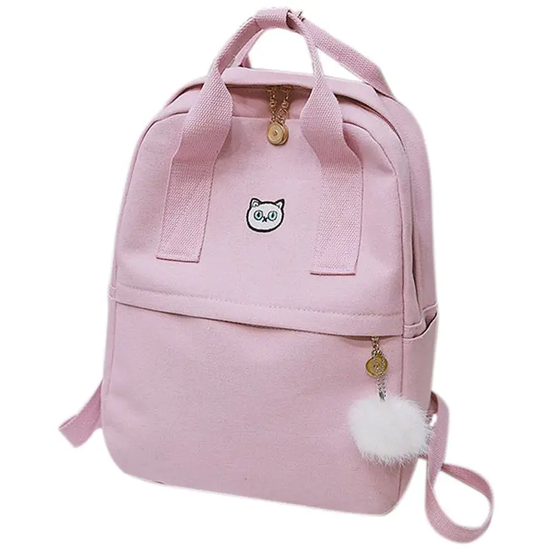 

Fashion Women Backpack for School Teenagers Girls Stylish School Bag Ladies Canvas Fabric Backpack Female Bookbag