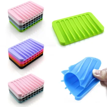 

Kitchen Soapbox Soap Dish Home Supplies Antiskid Silicon Hot Sale High Quality Bathroom Storage Holder 2019 New Flexible 1PC