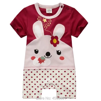 

New 2019 Summer 100% Cotton Ropa Bebe Brand Newborn Baby Girls Clothing Creeper Jumpsuit Short Sleeve Rompers Baby Girls Clothes
