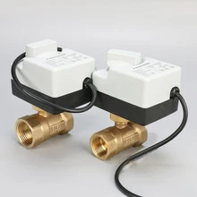 10 шт. AC220V DN15 DN20 DN25 2 Way 3 провода латунь моторизованный шаровой клапан/Электрический привод с ручной переключатель функция