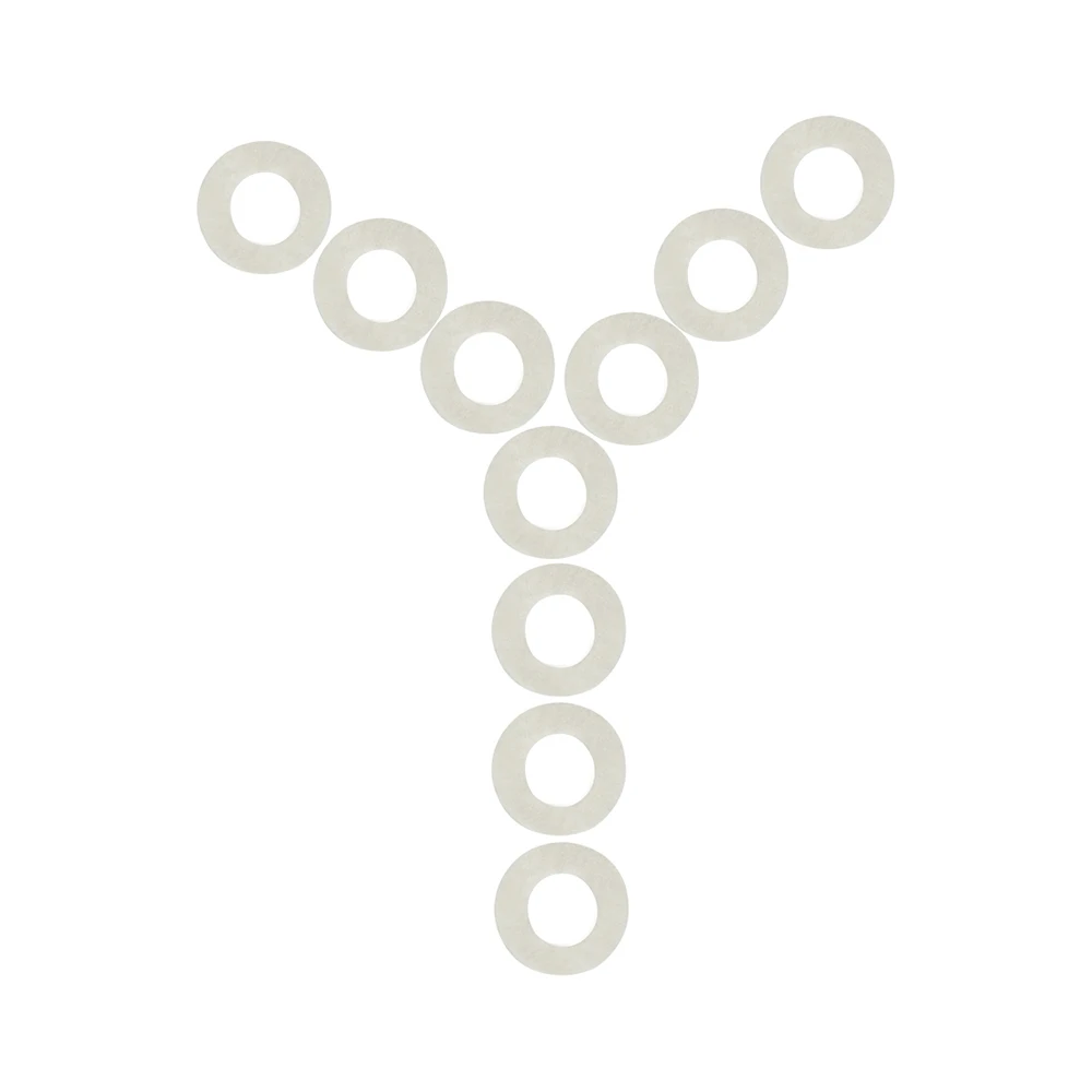 

Set of 10pcs Trumpet Felt Washers Trombone Cornet Cotton Valve Stem Washers White Wind Instrument Accessories