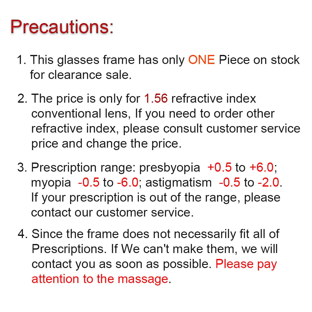 Men Women Acetate Glasses Frame Eyewear Eyeglasses Reading Myopia Prescription Lens 1.56 Index 1978