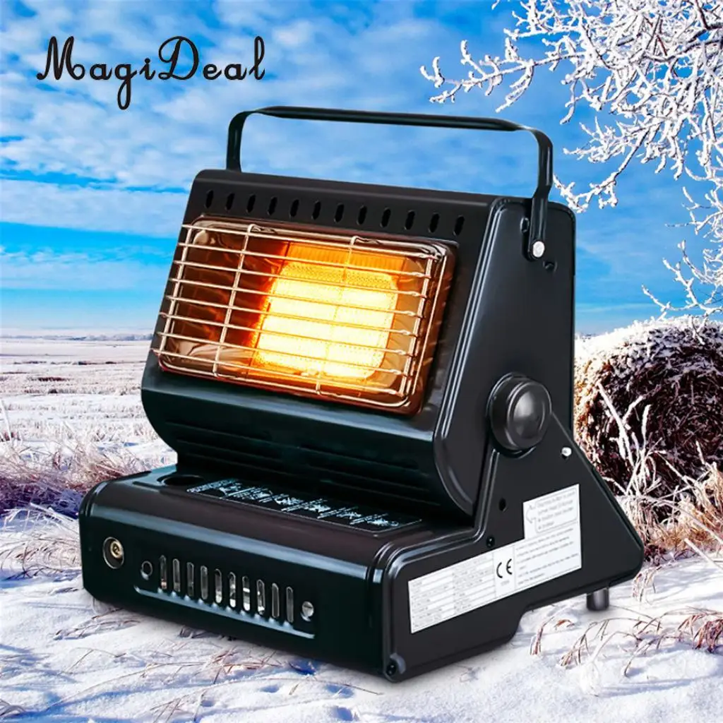 MagiDeal 2 In 1 Outdoor Mini Portable Heater Gas Heating Stove Camping