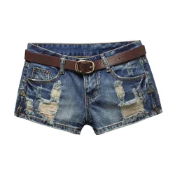 Pantalones Cortos de Mezclilla Mujeres 2019 Señoras de la Moda Agujero Rasgado Cintura Baja Pantalones Cortos Cortos de Verano Sexy Mini Pantalones Cortos para Mujer Más el Tamaño 3Xl Pantalones Cortos de Mezclilla Mujeres 2019 Señoras de la Moda Agujero Rasgado Cintura Baja Pantalones Cortos Cortos de Verano Sexy Mini Pantalones Cortos para Mujer Más el Tamaño 3Xl