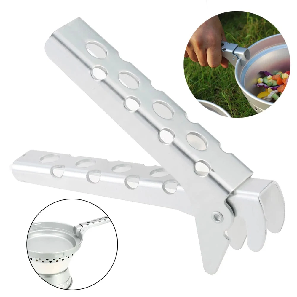 

Foldable Camping Pot Gripper Folder Anti-hot Anti-scraping Ggripper Pans Handle Cookware Pot Clip Arm Holder Aluminum Pot Pliers