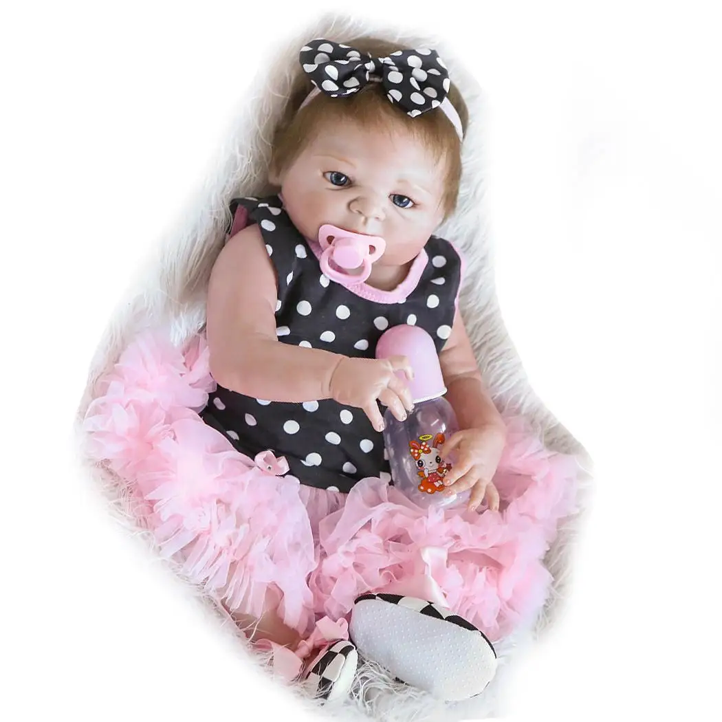 

Kids Soft Silicone Realistic With Clothes Collectibles, Gift, Playmate Opened Eyes 2-4Years Reborn Baby Doll