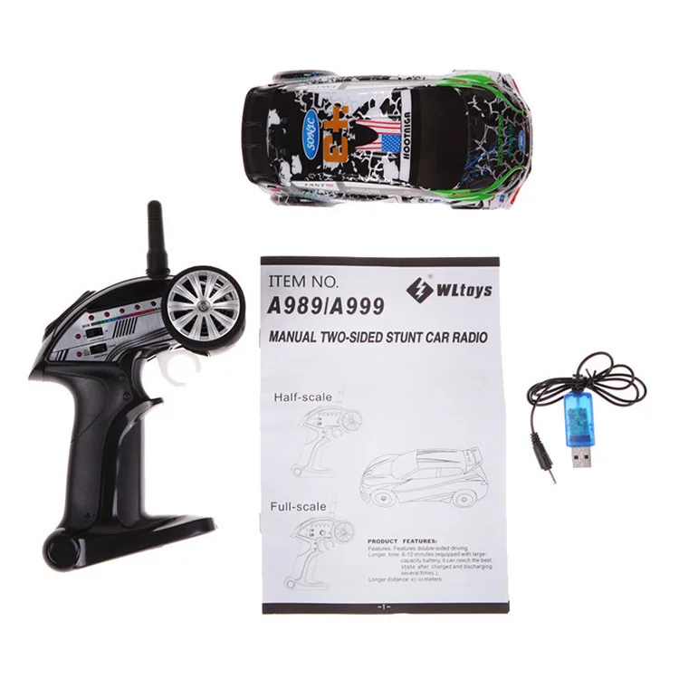 2018 Hot Sales WLtoys WL A989 1:24 4 Channels Top Speed 25KM/H Remote Control RC Car Super 100% Original for children Gifts