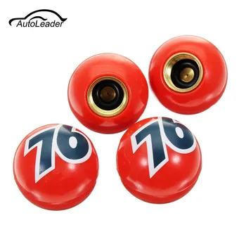 

A set Car Bike Tyre Tire Air Valve Stem Dust Caps Universal Cover For Car Bike Red Number 76 Ball Plastic Sphere