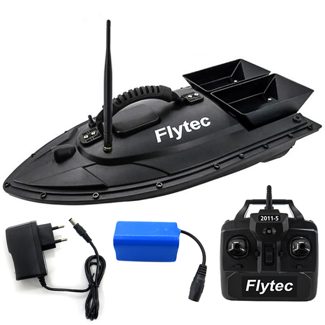 

Huge Size RC Fishing Rowing Fish Finder Loading 1.5 KG 500m Remote Control Fishing Bait RC Speedboat with Light - EU/UK/US Plug