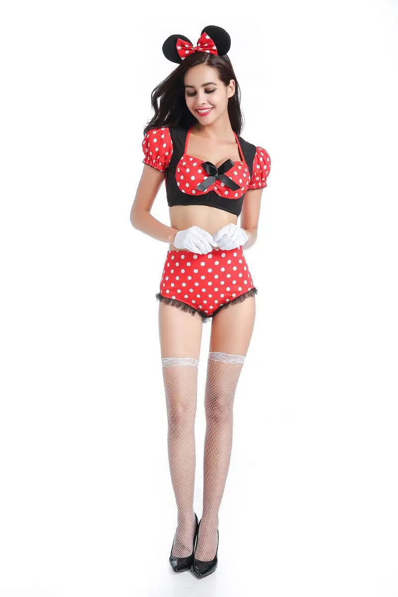

Adult Women Sexy Erotic Underwear Amusement Park Mickey Minnie Costume Anime Cosplay Fancy Dress