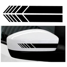 1 par/2 pçs estilo do carro auto estilo do carro auto gráfico carro adesivo espelho retrovisor lateral decalque listra diy decalques do corpo do carro