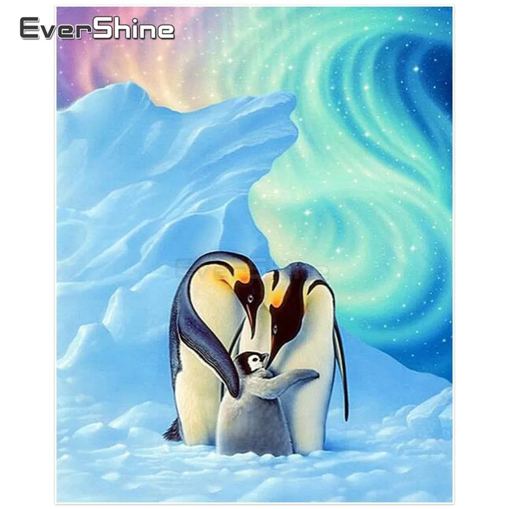 EverShine 5D DIY Diamond Painting Penguin Full Round/square Embroidery Cross Stitch Mosaic Animals Picture Of Rhinestone | Дом и сад