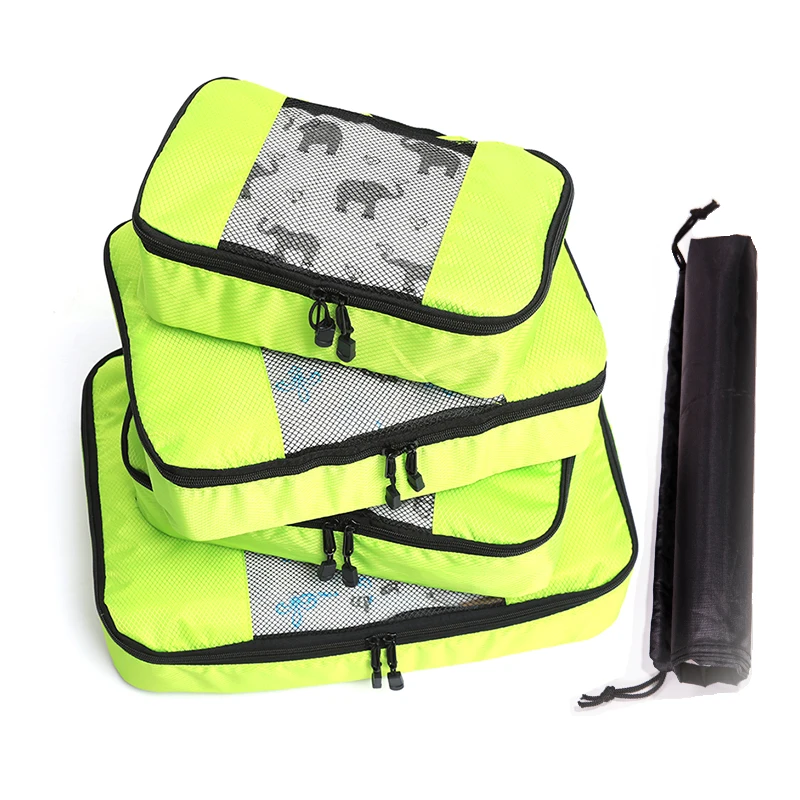 

4PCS/Set Packing Bag Cub Fashion Big Capacity Zipper Nylon Waterproof Women Travel Bag Luggage Organizer e Men Journey Bag