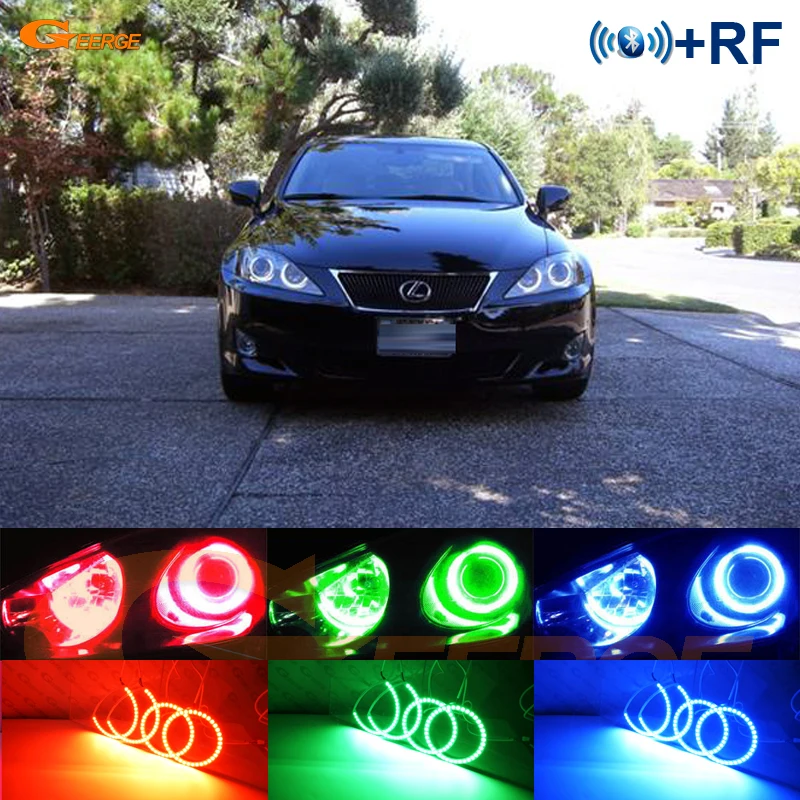 

For Lexus IS350C IS300 IS300C 2006-2010 RF Bluetooth Controller Multi-Color Ultra bright RGB LED Angel Eyes Halo Ring kit