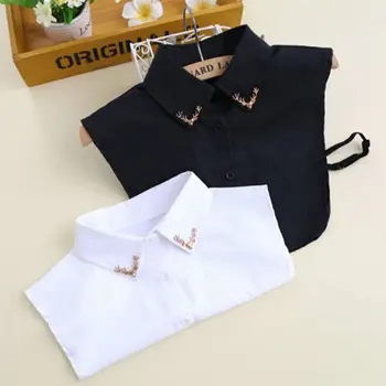 

Hot Peter Pan Women Lapel Fake False Collar Detachable Collar Women Newly Design Lace Flower Fake Shirt Necklace Choker Collar