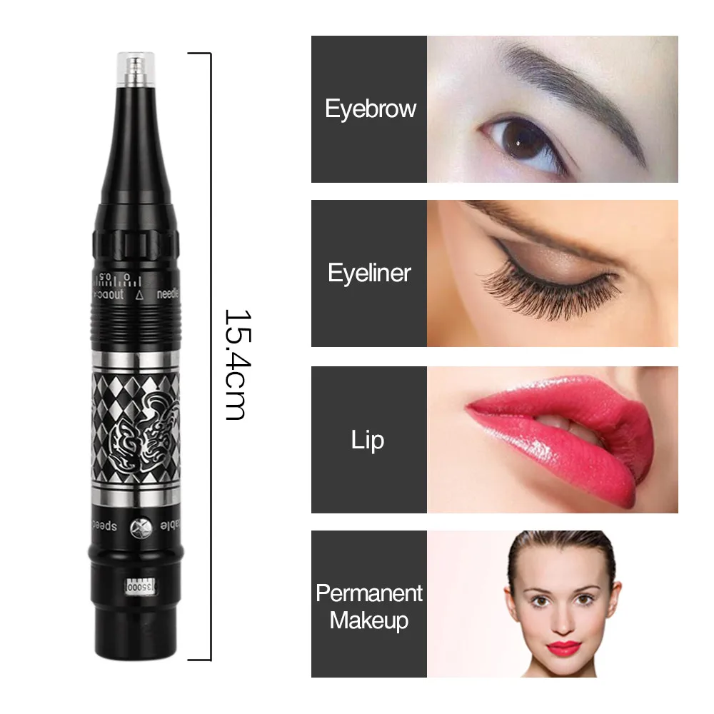 

ATOMUS US Plug Adjustable Rotating Speed Mute Semi Permanent Tattoo Machine Professional Microblading Lip Eyebrow Tattoo Machine