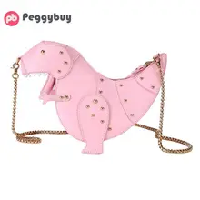 Женская кожаная сумка-мессенджер с заклепками, дизайн динозавра, модная женская сумочка на цепочке, женская сумка на плечо, подарок, новинка