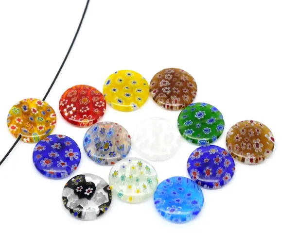 DoreenBeads 20 микс Millefiori стекло лэмпворк монета бусины 20 мм(B08739), иу