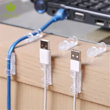 Enrollador de Cable de 20 piezas para el hogar y la Oficina, organizador Kawaii, pinza de fijación de alambre, pinza de almacenamiento, soporte de Cable, Clips, suministros para el escritorio