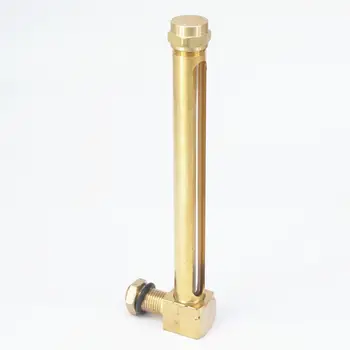 

M16x1.5mm 125mm Brass Oil Liquid Level Indicator Sight Glass For Lathes Sump Gas Engine Motor Tractor -40 to 300 Degrees C