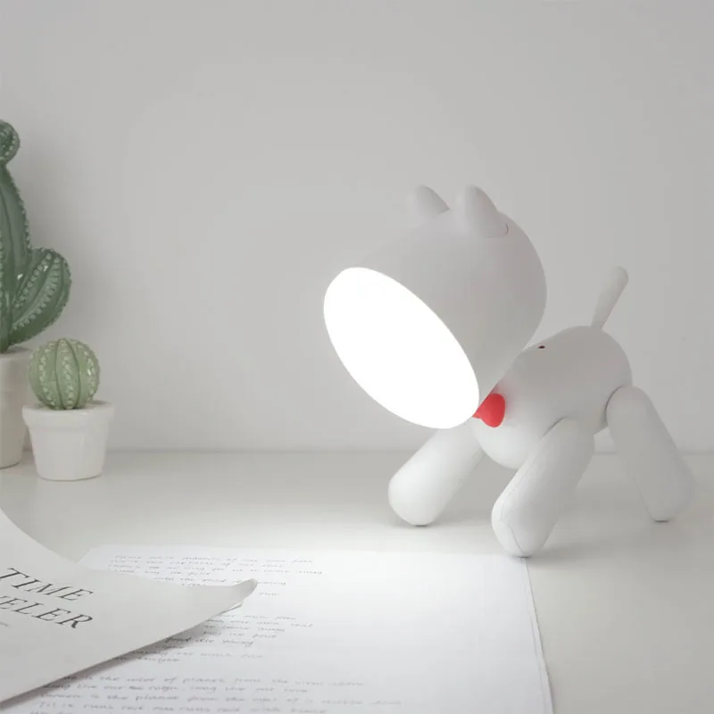  PVC Lovely Children Night Lamp Dog Led Night Light Moon Lamp - 32979337929