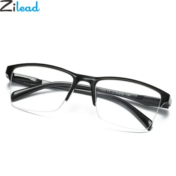 

Zilead Half Frame Reading Glasses Classical Black Resin Clear Lens Anti-fatigue Presbyopic Glasses+1.0+1.25+1.5+1.75+2.0to+4.0