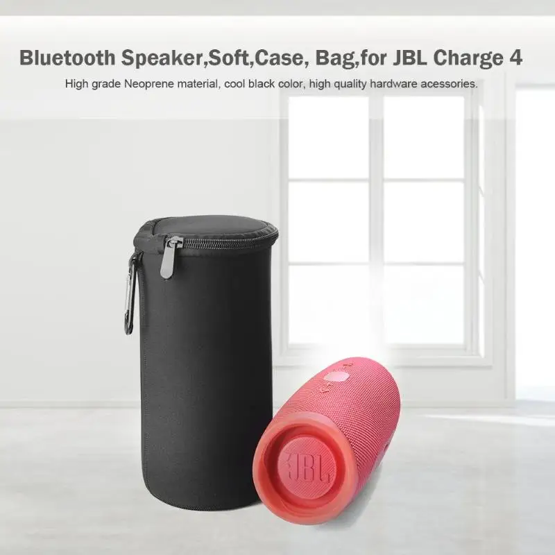 

VODOOL Portable Wireless Bluetooth Speaker Bag Neoprene Soft Carrying Case Storage Bag Pouch with Metal Buckle for JBL Charge 4