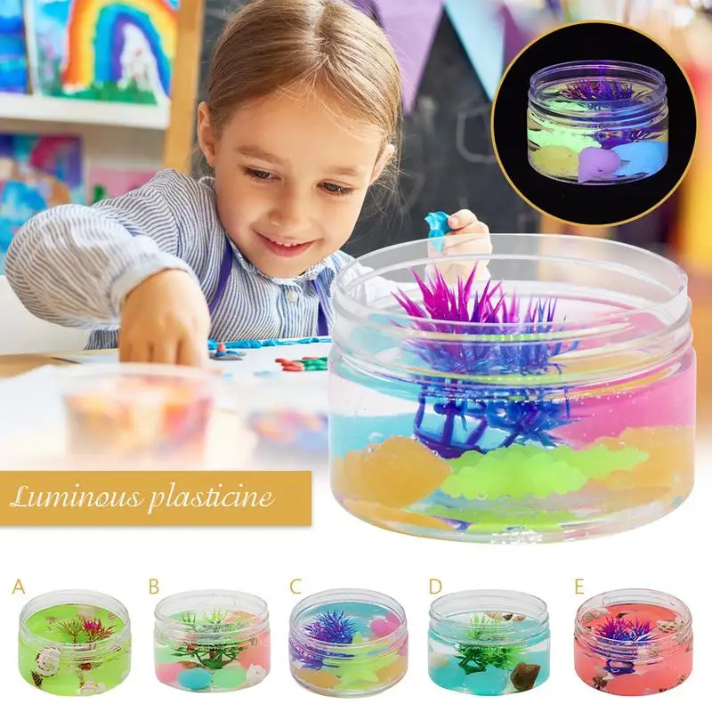 

Intelligent Luminous Color Slime Kids Toys Starfish Underwater World Creative Plasticine Crystal Mud Release Clay Children Toy