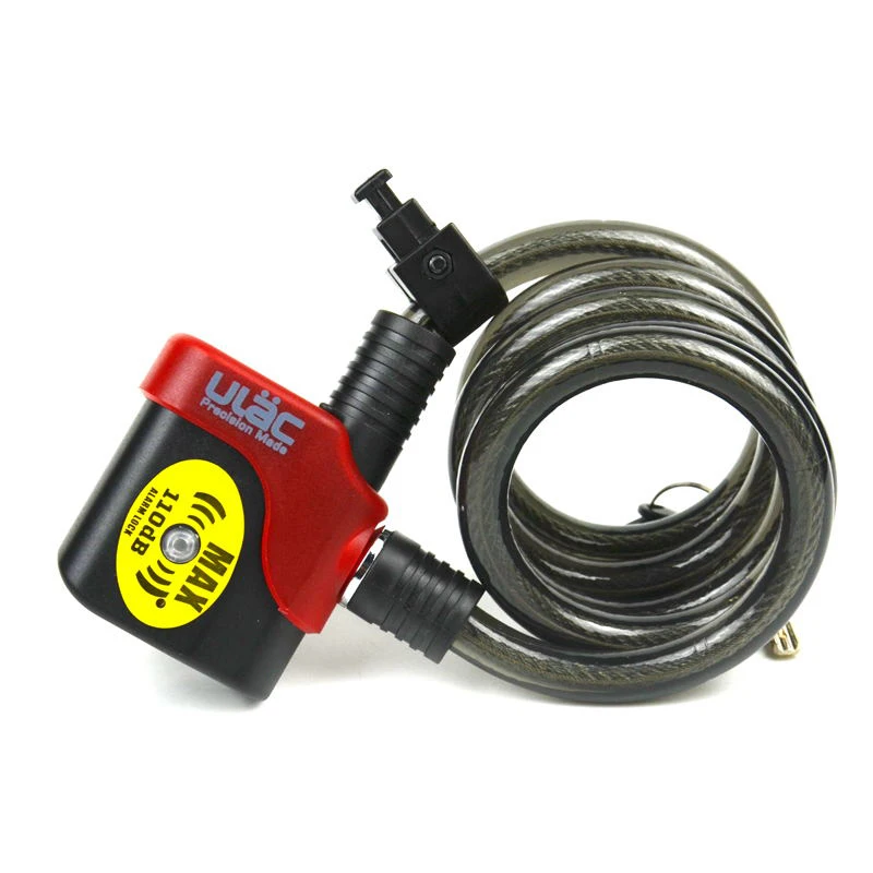 

Ulac Bike Lock Bicycle Electronic Alarm Lock Cycling 110Db Loud Cable Mtb Bicycle Anti-Theft Locks Road Bike Safe Wire Locks