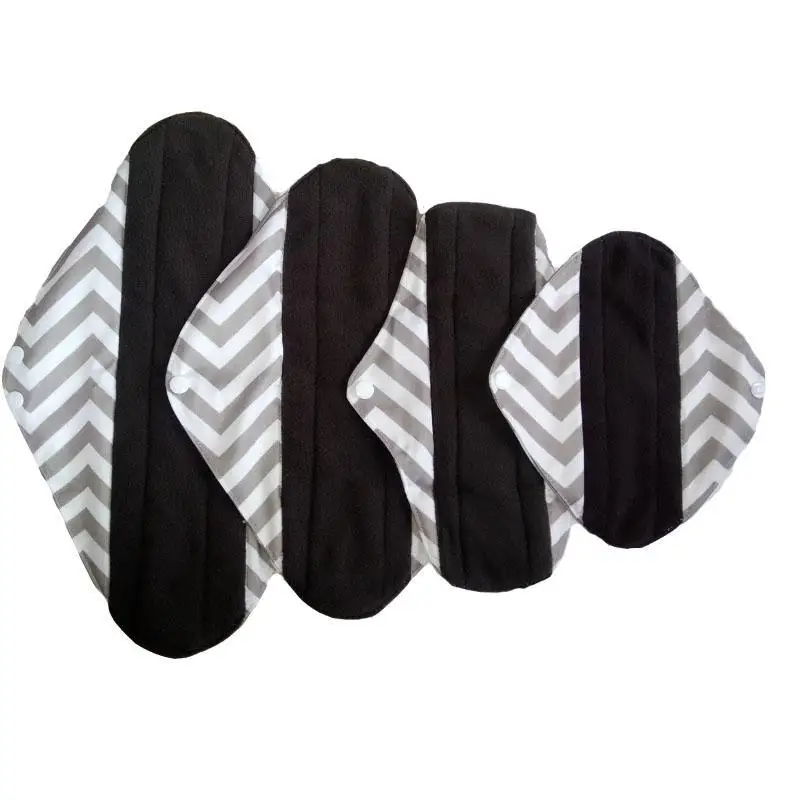 

4 Size Panty Liner Cloth Menstrual Pad Washable Reusable Bamboo Cloth Sanitary Napkins The Absorbent Reusable Panty Liners L3