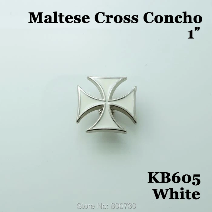(KB605) Lot van 10 st Westerse Maltezer Kruis Knop Wit Lederen Zadel Tack RiemButtons AliExpress