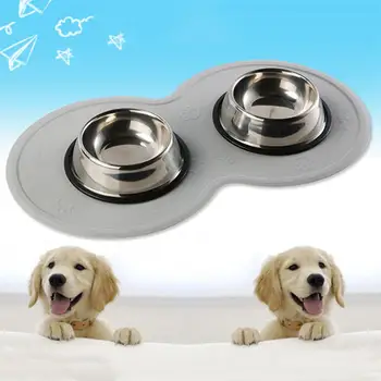 

Adeeing Waterproof Pet Mat Anti-slip Silicone Pet Food Pad Pet Bowl Drinking Mat Dog Feeding Placemat for Dog Cat