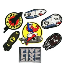 PGY Ракетница вышитые аппликации гладить на DIY Индивидуальные нашивки Военная Вышивка-накладка для Бейджи для одежды пальто обувь