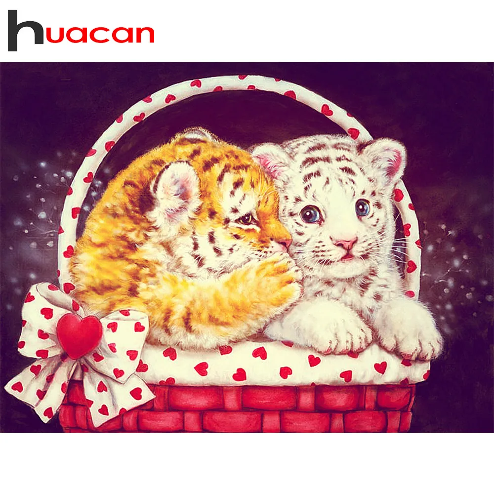 

Huacan Diamond Painting Diamond Mosaic Full Display Rhinestone Paintings Sale Beadwork Diamond Embroidery Animals Needlework Cat