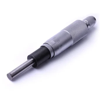 

1pcs Stainless Steel Silver Range 0-25*0.01mm Round Needle Type Measure Tool Knurled Adjustment Knob Micrometer Head Measurement